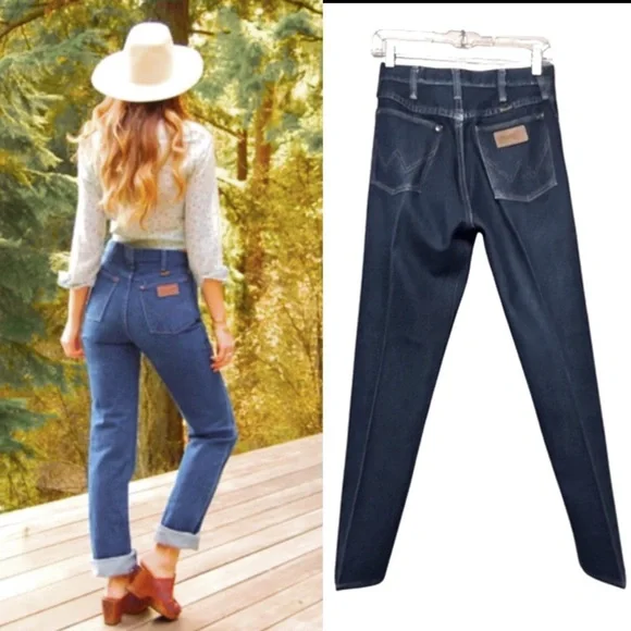 Vintage 90s Wrangler Jeans High Rise Straight Leg 28” Waist 30” Inseam 28 x 30 - Picture 1 of 15
